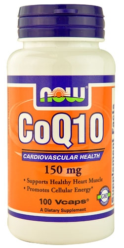 NOW CoQ10 -- 150 мг -- 100 капсул Vcaps® NOW Foods