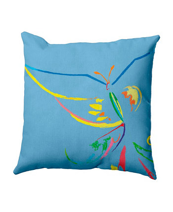16-дюймовая голубая декоративная декоративная подушка с абстрактным рисунком E by Design