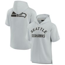 Unisex Fanatics Signature Gray Seattle Seahawks Elements Super Soft Fleece Short Sleeve Pullover Hoodie Fanatics Signature