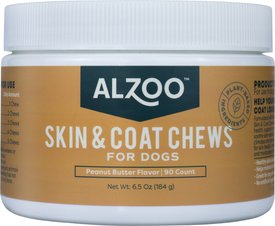 ALZOO Skin & Coat Soft Chews Supplement for Dogs, 90 count Alzoo