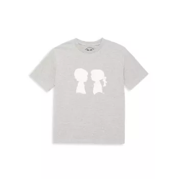 Мальчик встречает девочку Little Kid's &amp; Детская футболка с круглым вырезом и короткими рукавами с рисунком Boy Meets Girl