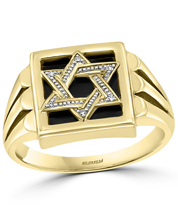 Мужское кольцо EFFY® Star of David с ониксом и бриллиантами из золота 585 пробы EFFY Collection