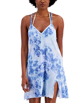 Juniors' Knotted Tie-Dye-Print Cover-Up Dress, Created for Macy's Miken