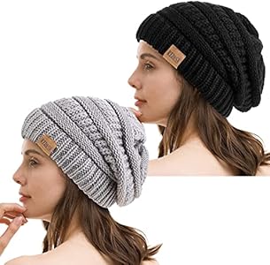 Шапка бини REDESS Slouchy Beanie для мужчин и женщин зимняя теплая объемная мягкая с объемной вязкой REDESS