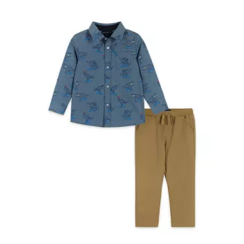 Baby Boy's &amp; Клетчатая рубашка для маленького мальчика и amp; Комплект брюк Andy & Evan