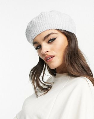 & & Other Stories wool blend boucle beret in off white & OTHER STORIES