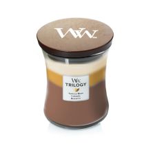 Свеча WoodWick Café Sweets Trilogy среднего размера с песочными часами WoodWick