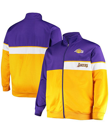 Мужская фиолетово-золотая спортивная куртка Los Angeles Lakers Big and Tall с застежкой-молнией во всю длину Profile