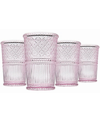 Винтажные стаканы Claro Modern, набор из четырех, 12 унций Godinger