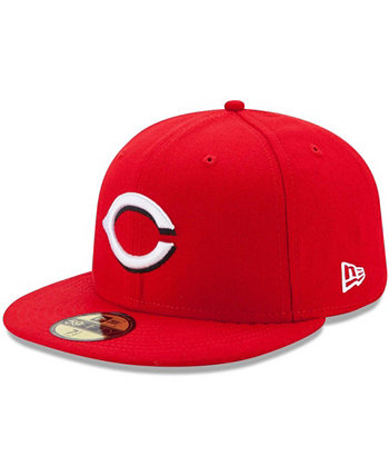 Мужская красная Cincinnati Reds Home Authentic Collection On-Field 59FIFTY Fitted Hat New Era