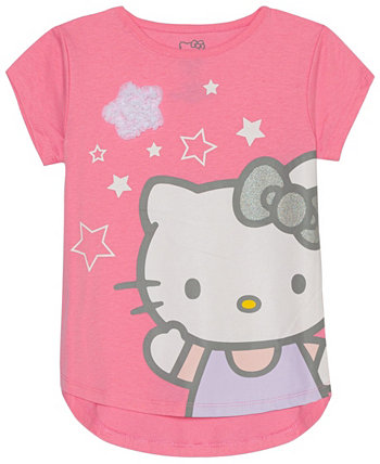 Футболка Little Girls Stars с рисунком Hello Kitty