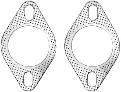 2 PCS Car Exhaust Gasket, 2 Inch 2-Bolt Exhaust Pipe Flange Gasket, High Temp Exhaust Manifold Gasket Replacement Used for Exhaust Turbo Catback Headers, Car Accessories (2 Inch) Ohleats