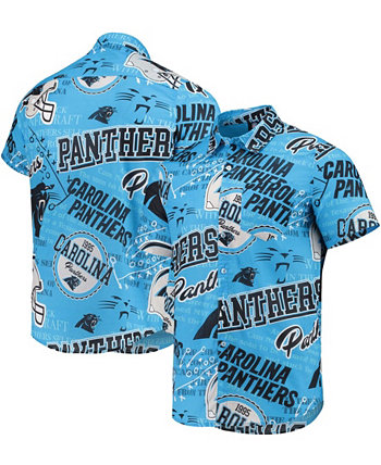 Мужская тематическая рубашка на пуговицах Blue Carolina Panthers FOCO