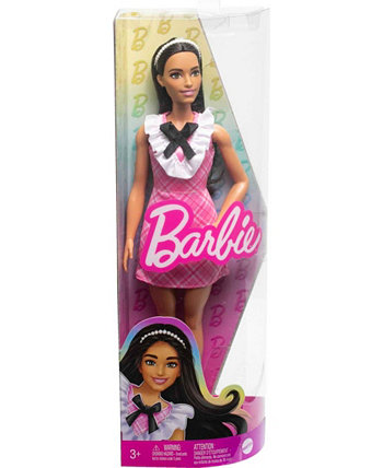Кукла Fashionistas 209 с черными волосами и клетчатым платьем Barbie