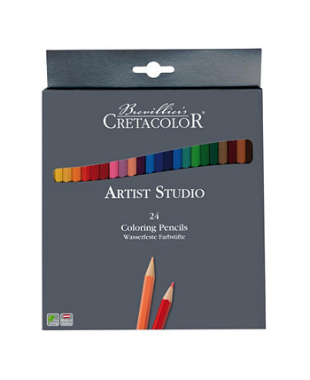 Artist Studio Coloring Pencil Set, 24 Piece Cretacolor