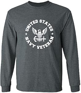 United States Navy Veteran Circle Logo Adult Long Sleeve T-Shirt Zerogravitee