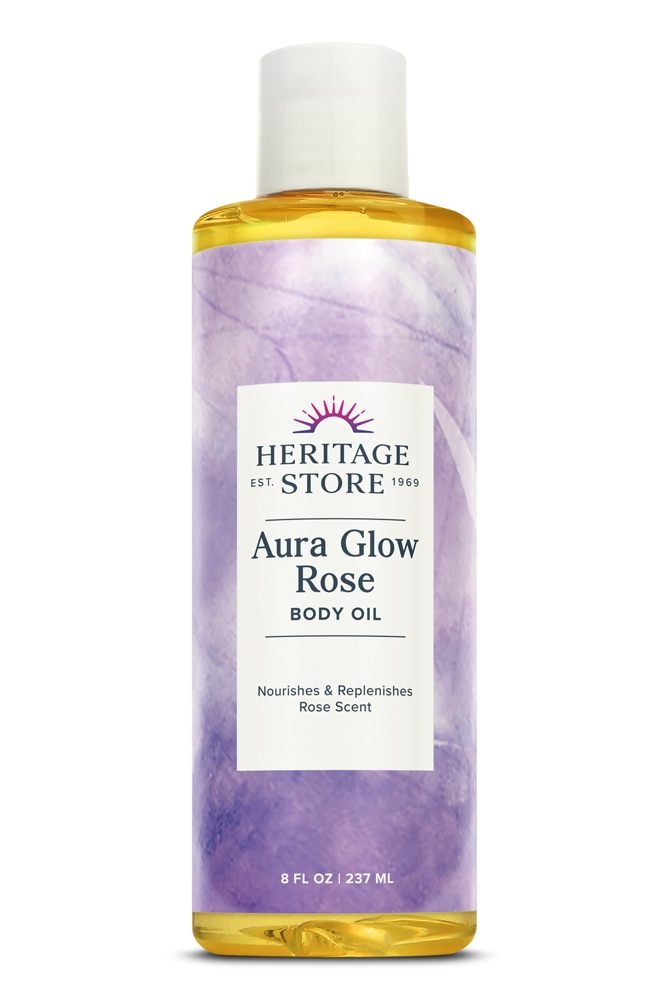 Масло для тела Aura Glow, розовое, 8 жидких унций Heritage Store