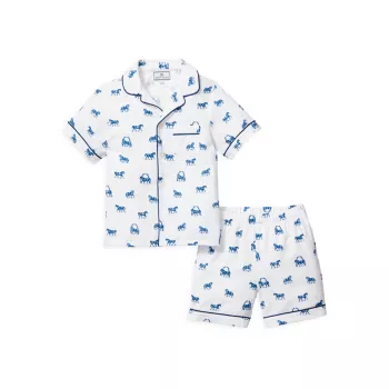 Little Boy's &amp; Boy's The Equestrian Shorts Pajama Set Petite Plume
