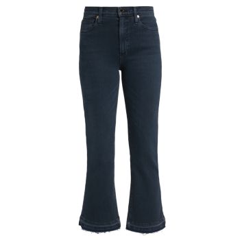 Укороченные расклешенные джинсы Bella с высокой посадкой LE JEAN