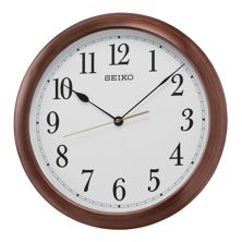 Seiko 16 & # 34; Пронумерованные деревянные настенные часы с отделкой Seiko