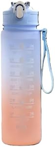 Water Bottle ((Refillable, Lightweight, Dishwasher Safe, 800 ML 27 OZ BPA Free), Blue, YL-8095 Generic