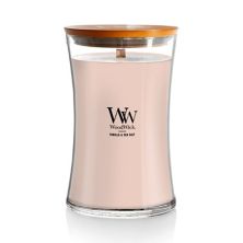 Большая свеча «Песочные часы» Woodwick Vanilla & Sea Salt WoodWick