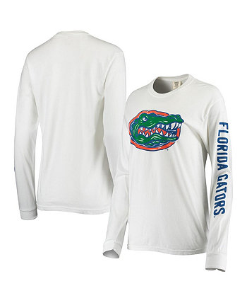 Women's White Florida Gators Drawn Logo Oversized Long Sleeve T-shirt Summit Sportswear
