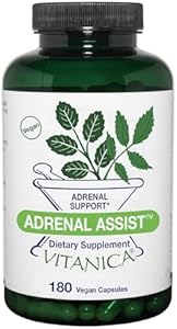 Vitanica Adrenal Assist, Adrenal Support, Vegan, 180 Count Vitanica