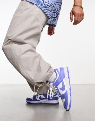 Бело-синие кроссовки Nike Dunk Low Retro Nike