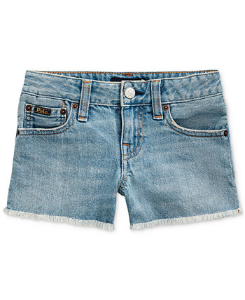 Хлопковые джинсовые шорты Little Girls Polo Ralph Lauren