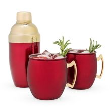 Red Mule Mug & Cocktail Shaker Gift Set by Twine Living (Set of 3) Twine