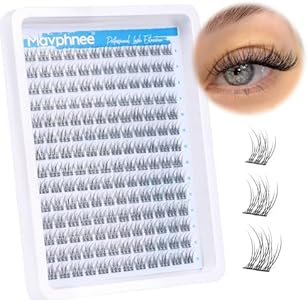 Brown Lash Clusters Natural Lash Extensions Wispy Eyelash Clusters 168 Pcs C Curl Lashes Clusters for Everyday Wear Beginner Friendly Dark Brown Cluster Eyelash Extensions by Mavphnnee Mavphnee