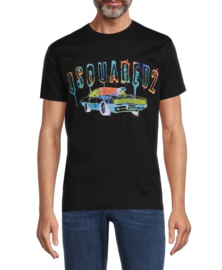 ​Muscle Car Crewneck Graphic Tee DSQUARED2