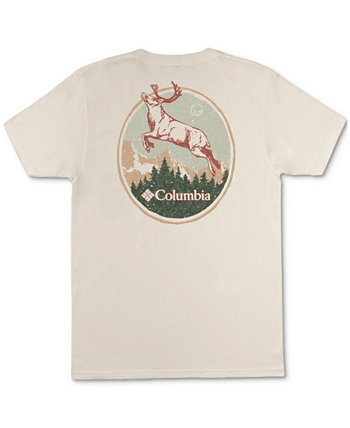 Мужская хлопковая футболка с логотипом оленя от Columbia Columbia