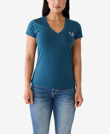Женская футболка с коротким рукавом Buddha Slim и v-образным вырезом True Religion