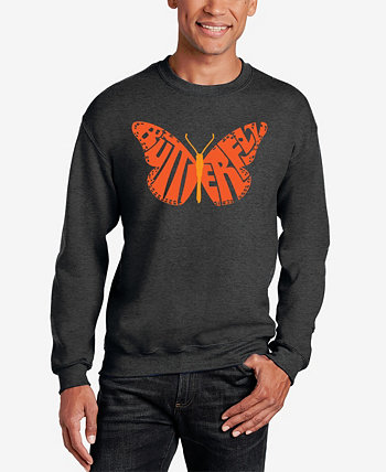 Butterfly - Men's Word Art Crewneck Sweatshirt LA Pop Art