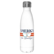 Licensed Character America The Beautiful Stripes And Hearts 17 oz. Stainless Steel Bottle Licensed Character