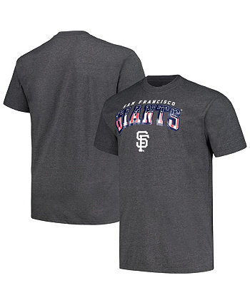 Мужская футболка цвета «Хезер» темно-серого цвета «San Francisco Giants Big and Tall American» Profile