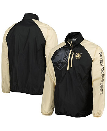Мужская черно-золотая куртка Army Black Knights Point Guard с молнией 1/4 реглан G-III Sports