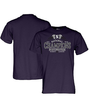 Фиолетовая футболка Northwestern Wildcats 2023, женская футболка национальных чемпионов NCAA по лакроссу Blue 84