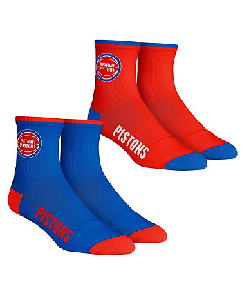 Мужские носки Detroit Pistons Core Team, комплект из 2 носков длиной четверть длины Rock 'Em