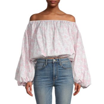 Блуза с открытыми плечами и цветочным принтом Andros CAROLINE CONSTAS