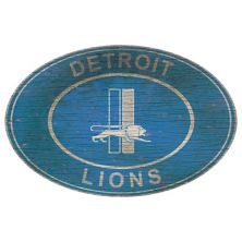 Овальный настенный знак Detroit Lions Heritage Fan Creations