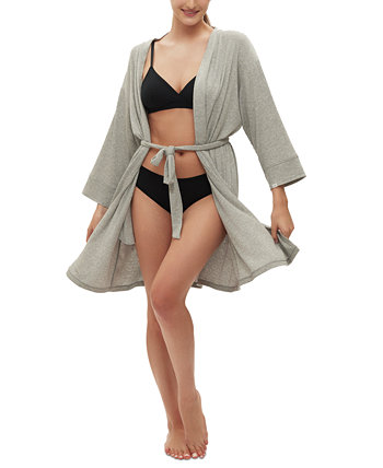 Women's Long-Sleeve Ribbed Belted Robe Gap