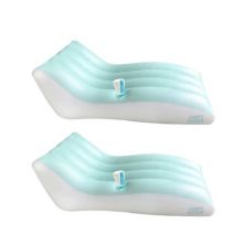 Comfy Floats Misting Chaise Lounger Inflatable Float for Water, Aqua (2 Pack) Comfy Floats