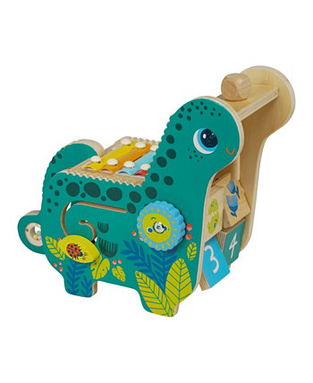 Деревянный набор музыкальных инструментов и игрушек для занятий динозаврами для малышей и дошкольников, 7 предметов Manhattan Toy