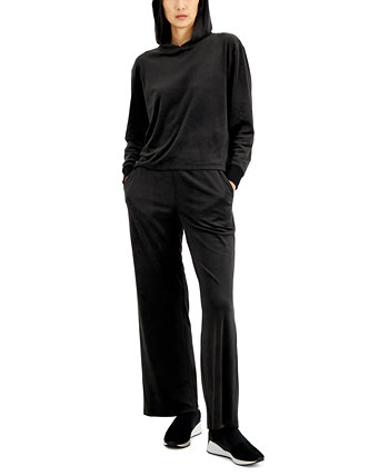 Женский велюровый пижамный комплект с капюшоном и длинными рукавами, созданный для Macy's Alfani