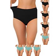 8 Packs Women's Cotton High Waist (Available in Plus Size), Tummy Control Underwear INSPIRE CHIC