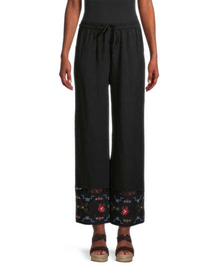 Широкие брюки Demi с цветочной вышивкой Kobi Halperin
