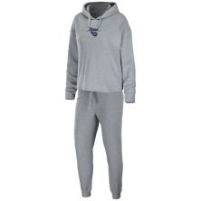 Women's WEAR by Erin Andrews Heathered Gray Tennessee Titans Pullover Hoodie & Pants Lounge Set WEAR by Erin Andrews